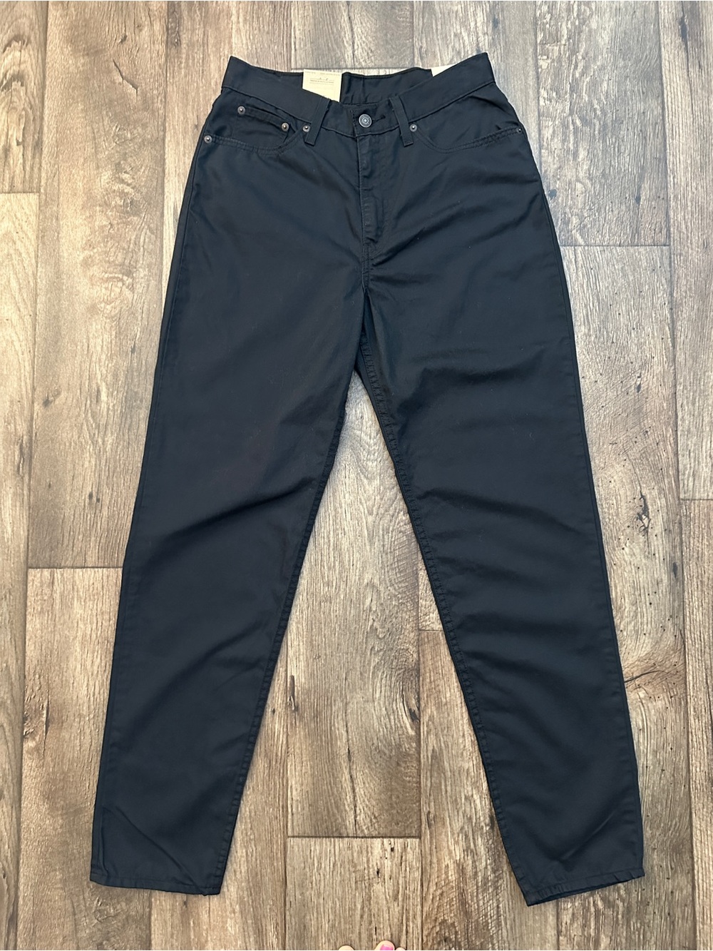 Levi's High Waisted Mom Cotton Hemp Blend Pants Women's Size 28x30 Black